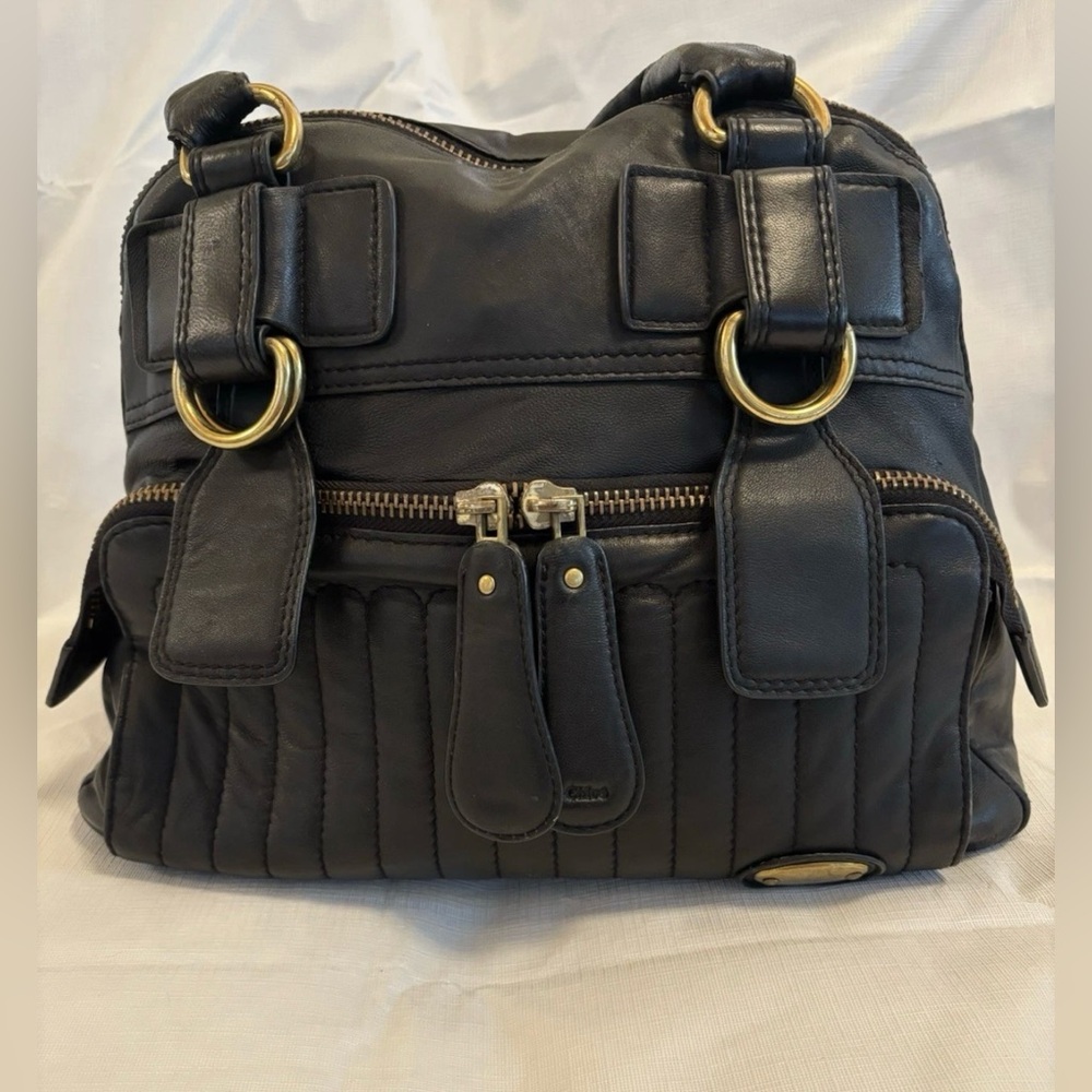 VTG Chloe Brown Quilted Leather Shoulder Bag